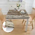thumbnail image 2 of BANET  Charcoal Gray Rustic Wooden Print Vinyl Tablecloth, Waterproof Tablecloth white, 2 of 8