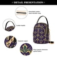 thumbnail image 4 of FORMRS Crossbody Bag for Women Quilted Travel Shoulder Cell Phone Purse with Chain Strap Handbag, Purple Flowers Pattern, 4 of 7