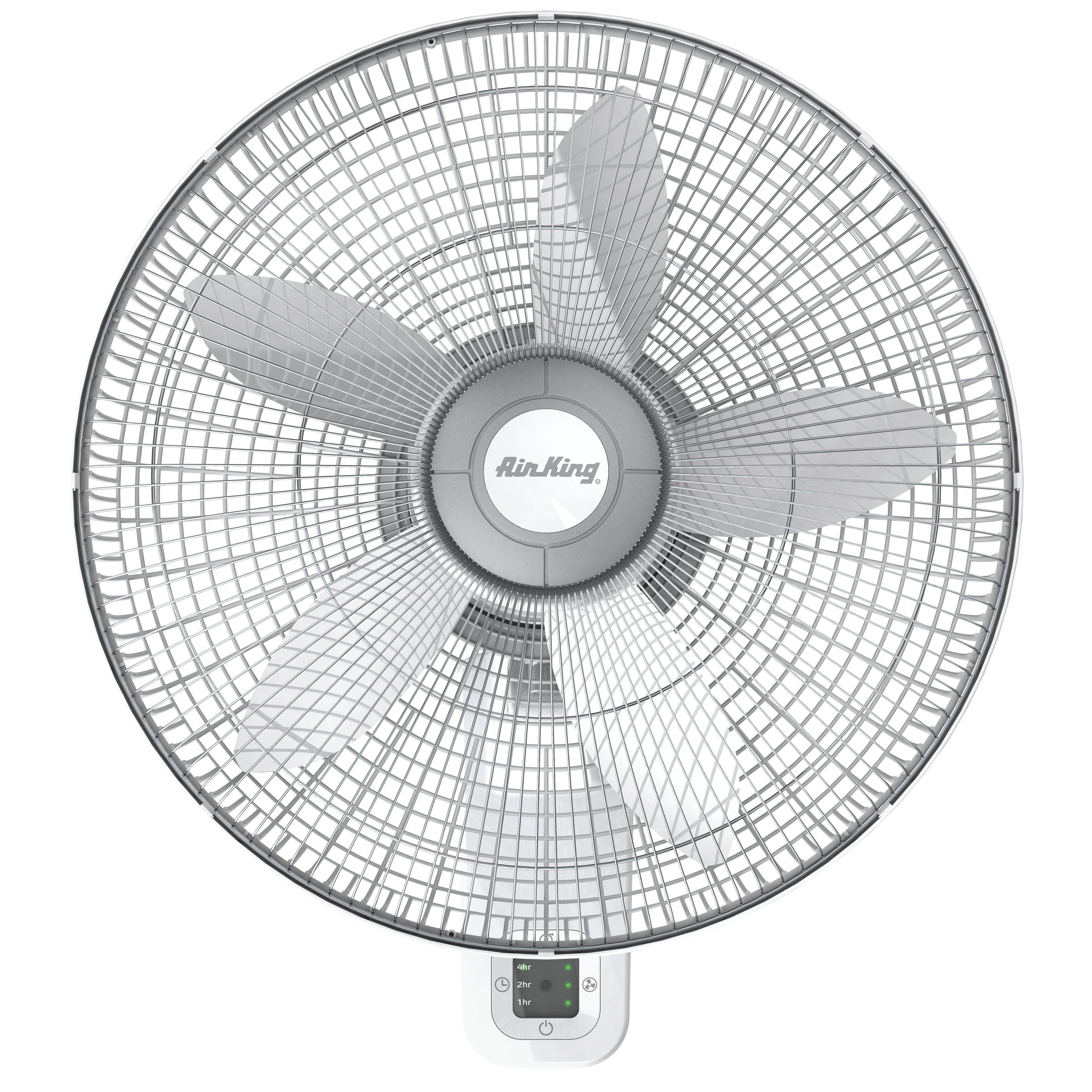 Air King 18" 3-Speed Oscillating Remote Controlled Wall Mount Fan, White, 9850, New