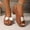 Brown, variant on Women's Block Heels Sandals, Open Toe Ankle Strap Summer Party Chunky Sandals Brown Size 9