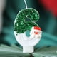 thumbnail image 4 of Nueva vela digital navideña de Papá Noel, verde y blanca, con sombrero rojo y muñeco de nieve., 4 of 4