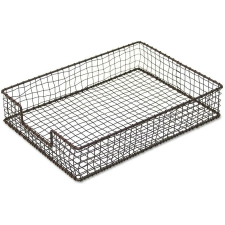 Replacement Universal Paper Tray - Universal Office Products UNV20061 Vintage Wire Mesh Letter Tray, 10 1/8 X 13 1/2 X 2 1/2, Vintage Bronze