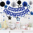 thumbnail image 2 of Decoraciones de cumpleaños meowtastic Happy Birthday azul y plateado, 2 of 7
