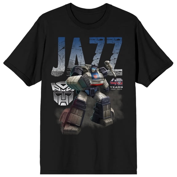 Transformers Jazz Adult Black Crew Neck Short Sleeve T-shirt -XS