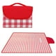 thumbnail image 1 of Manta grande para picnic al aire libre, tapete para picnic a cuadros de playa plegable impermeable de 60 "x 80", picnic para acampar con césped (rojo y blanco), 1 of 5