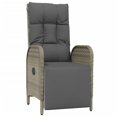 thumbnail image 3 of vidaXL 7 Piece Garden Dining Set with Cushions Grey Poly Rattan, 3 of 5