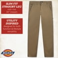 thumbnail image 2 of Dickies Womens Work Pants - Twill Cotton Slim Fit Roll Hem Carpenter Pants for Women with Pockets, 2 of 6