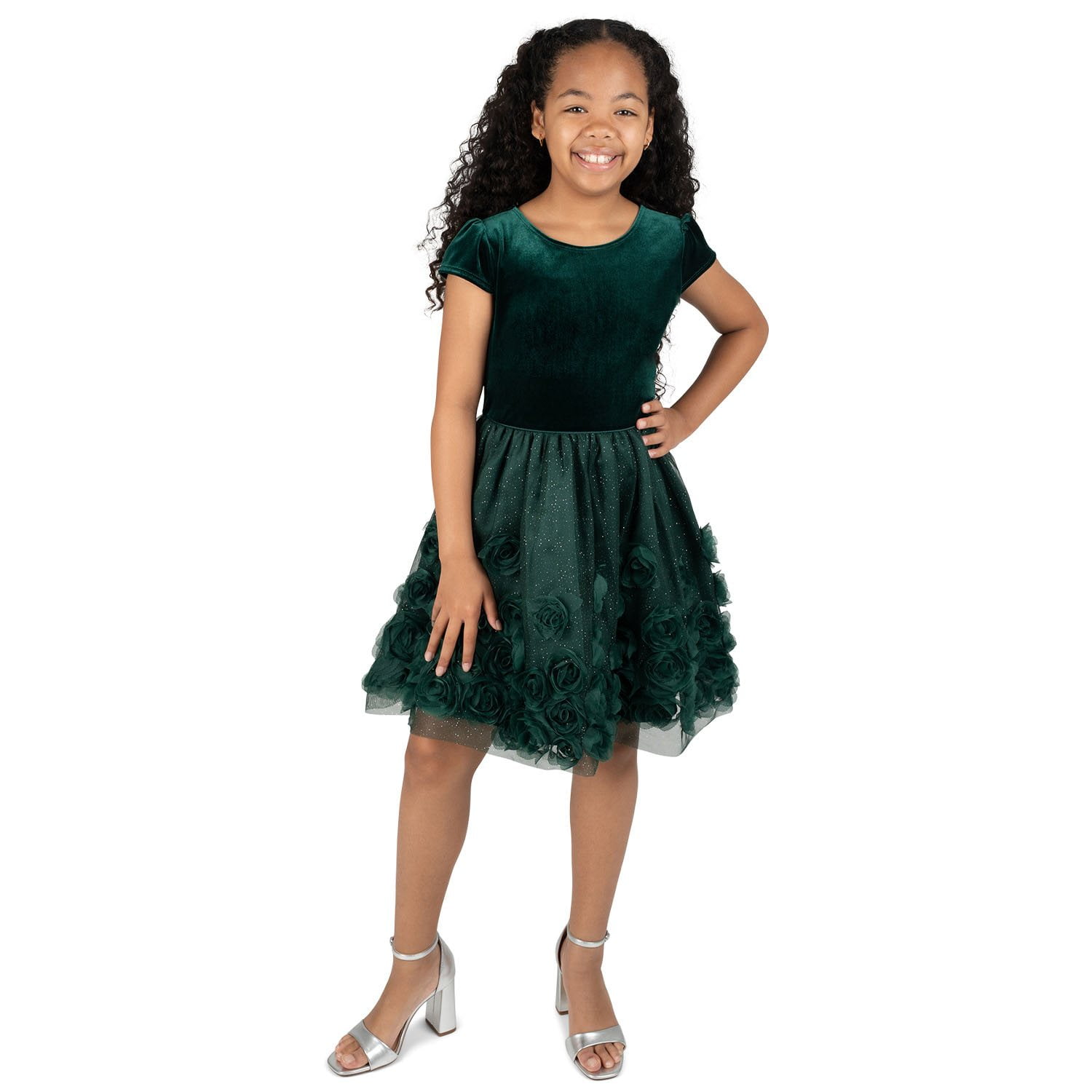 justice holiday dresses Graceful Asymmetric A-Line Pleated Empire Waist Chiffon Dresses V Neck main image 0