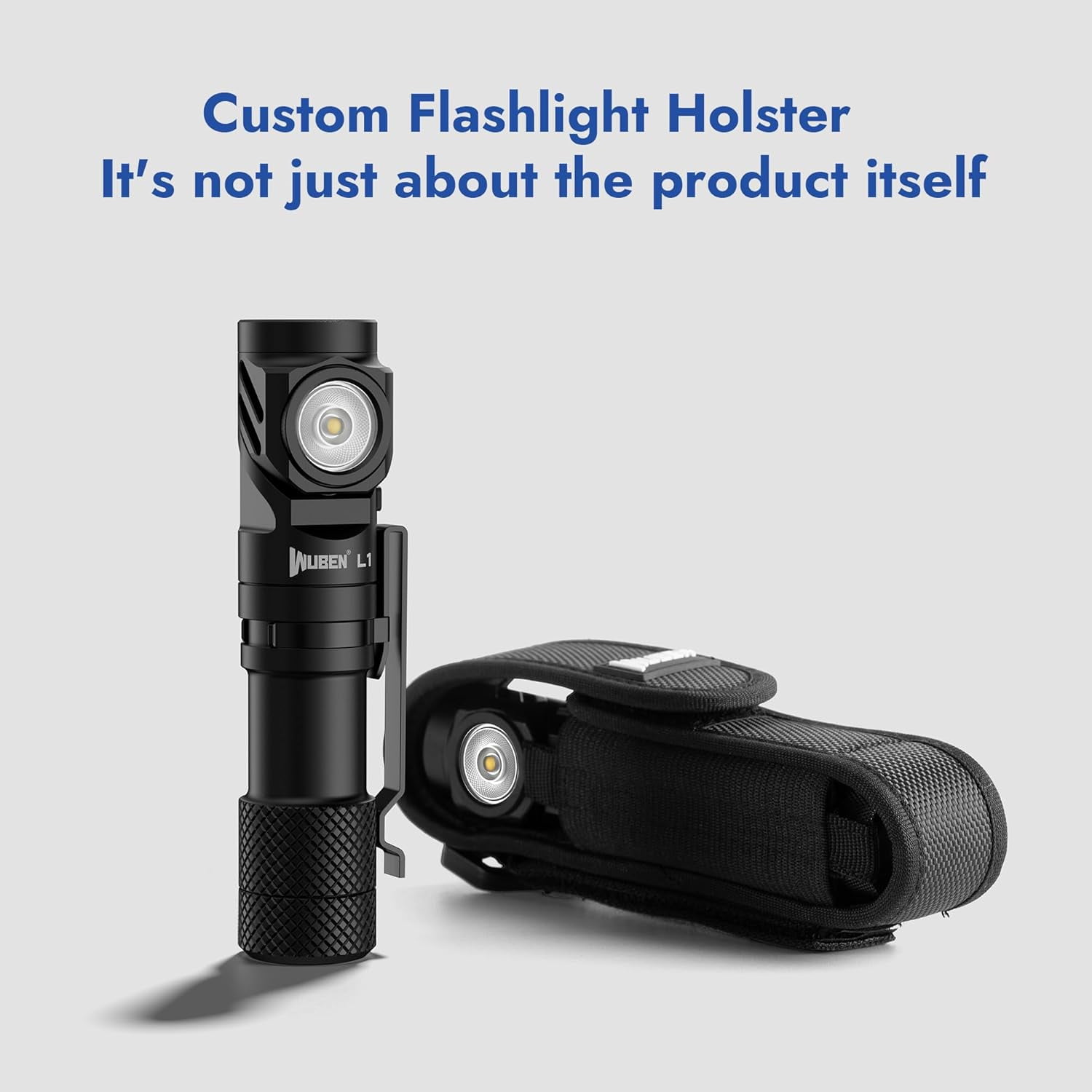 WUBEN L1 Rechargeable Flashlight High Lumens, 2000 Lumen Bright Tactical Flashlight,Dual Light Sources Pocket,IP68 Waterproof
