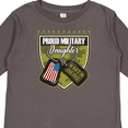 thumbnail image 4 of Inktastic Proud Military Daughter Soldier Hero Girls Long Sleeve Toddler T-Shirt, 4 of 5