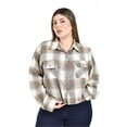 thumbnail image 1 of Camisa de cuadros Roman Fashion /Tallas Extras, 21343 (Cafe) cafe 40, 1 of 6