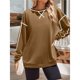 thumbnail image 5 of Sudaderas de Mujer de Larga, Cuello Redondo, Estilo Pullover, Ideales para Otoño e Invierno. con Cremallera Lateral, Perfectas para Salir. Marrón S, 5 of 10