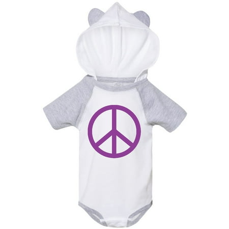

Inktastic Purple Peace Sign Gift Baby Boy or Baby Girl Bodysuit