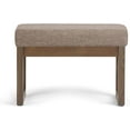 thumbnail image 3 of ZXNYH 26 inch Wide Rectangle Ottoman Bench Grey Footstool, Linen Look Polyester Fabric for Living Room, Bedroom, Contemporary Modern, 3 of 8