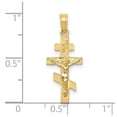 thumbnail image 2 of 11mm 10k Solid Yellow Gold Eastern Orthodox Crucifix Charm Pendant Necklace for Women - .8 Grams, 2 of 2