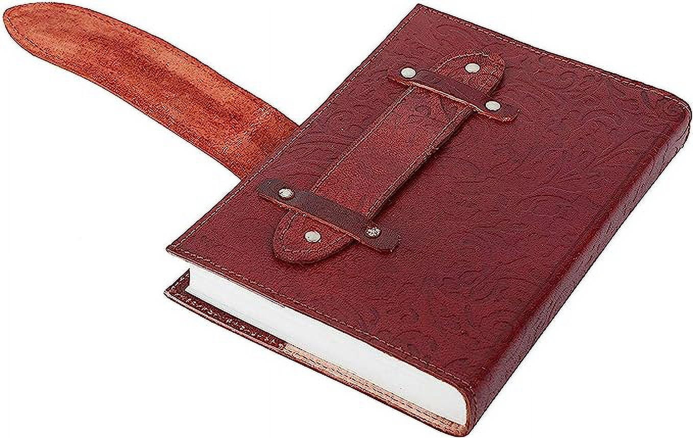 OVERDOSE Center Lock style Leather Journal - Handmade Antique Stone Journal For Students , Office , Men & Women Diary Leather Sketchbook Drawing Journal Notebook - 5 X 7 Inches | 12 X 17 cm | A6