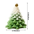thumbnail image 3 of CuiLiyq Christmas Desktop Candle Decoration, Christmas Tree Shaped Candle, For Home Holiday Wedding Party Desktop Decoration (Green), 3 of 6