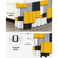 thumbnail image 3 of Black Yellow Patchwork Bed Skirt California King Size 16&nbsp;Inch Drop, Geometric Abstract Art Wrap Around Dust Ruffle Bedskirts, Wrinkle & Fade Resistant Easy Fit Bedskirt with Adjustable Elastic, 3 of 8