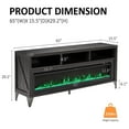thumbnail image 5 of Merluxy 65" Glass Fireplace TV Stand for TVs up to 75", Grey, 5 of 8