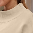 thumbnail image 4 of Womens Oversized Sweatshirts Turtleneck Pullover Long Sleeve No Hood Tops Fall Fashion Outfits 2025 Clothes Khaki XL, 4 of 6