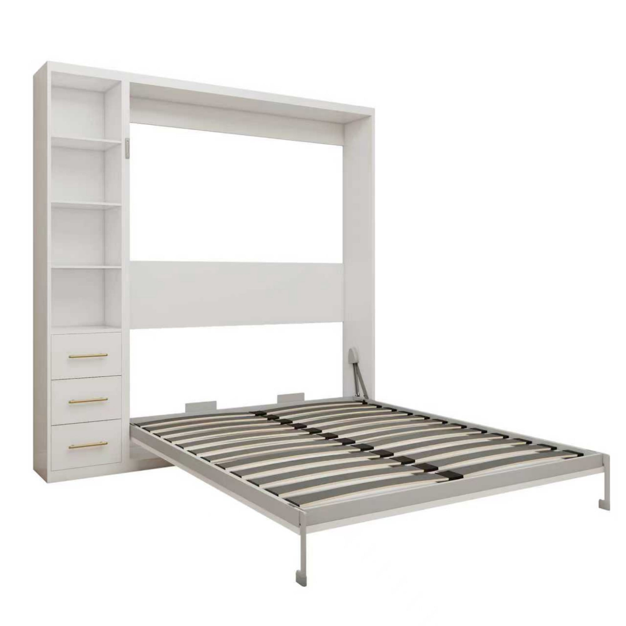 Sailvan Queen Murphy Wall Bed with Single Side Storage Cabinet
