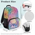 thumbnail image 7 of Yuyamidu Axolotl Print 17 Inch Kids Backpack for Ages 6-18 Girls Elementary Middle High School Schoolbag with Adjustable Padded Straps Colorful Bling Axolotl Boohbag for Back to School, 7 of 7