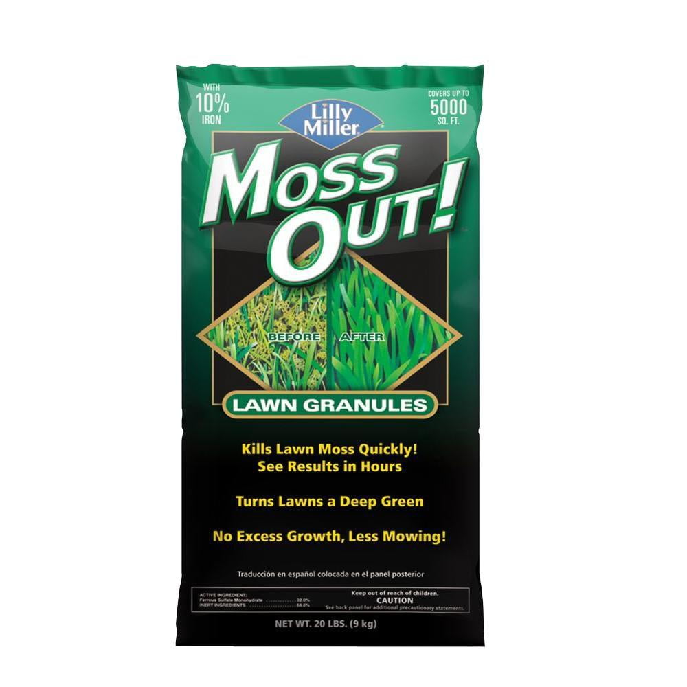 Lilly Miller Moss Out! for Lawns with 10 Iron, Moss Killer, 20 lb