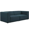 thumbnail image 2 of Modway Mingle 2 Piece Upholstered Fabric Sectional Sofa Set in Blue, 2 of 4