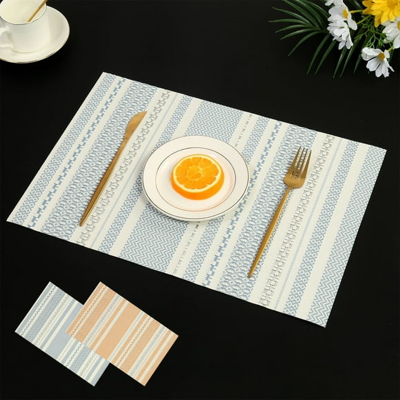 Ensemble de Table Isolant Thermique Décoratif pour Nourriture Occidentale, Matériau Pvc Antidérapant pour Restaurant, Salle à Manger et Décoration de Cuisine Maison Sopatenor