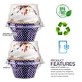 thumbnail image 4 of Stock Your Home Individual Plastic Cupcake Containers with Connected Airtight Dome Lid (800 Count), Clear Single Cupcake Container, BPA Free, 4 of 5