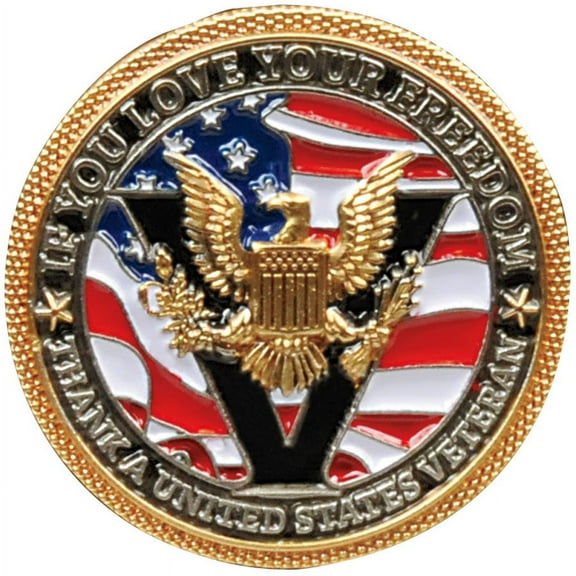 Thank A Vet Pin Measures 1 1/4 inch