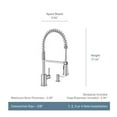 thumbnail image 3 of MOEN Indi Single-Handle Pre-Rinse Spring Pulldown Sprayer Kitchen Faucet with Power Clean in Spot Resist Stainless, 3 of 7