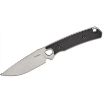 Kershaw Steppe Drop Point Fixed Blade Field Knife with Polypropylene Sheath - Black/Gray