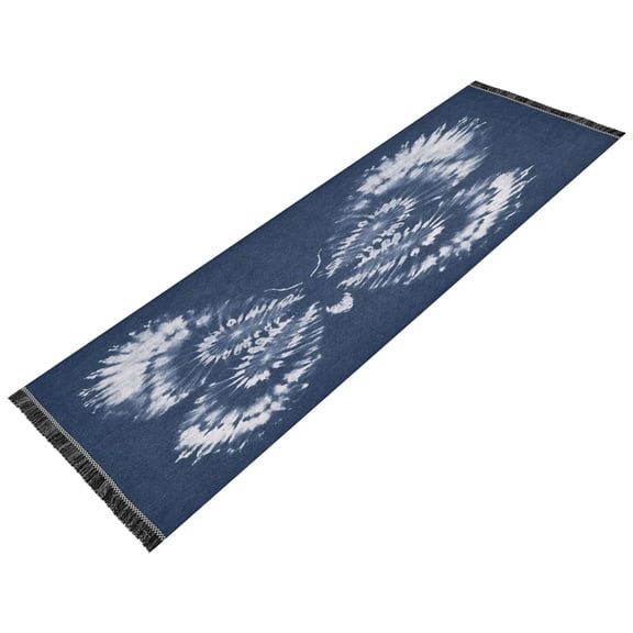 Vintage Modern Runner Rug,Non Slip Machine Washable 72"x23.5" Polyester Material Pet-Friendly Durable,Applicable to Entryway Rug Living Room Rug Symmetrical Butterfly