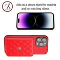 thumbnail image 2 of for iPhone 14 Pro Wallet Case with Card Holder, Elegant Durable PU Leather Protective Magnetic Closure Flip Phone Cover Kickstand RFID Blocking for Women Girls for iPhone 14 Pro, Red, 2 of 9