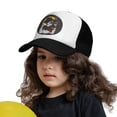 thumbnail image 3 of PAYOHTO Kids Cool Panda Pattern Baseball Hat Back Adjustable Mesh Breathable Hats Black Trucker Cap Outdoor Fishing Sun Caps for Boys or Girls ages 4-10, 3 of 9