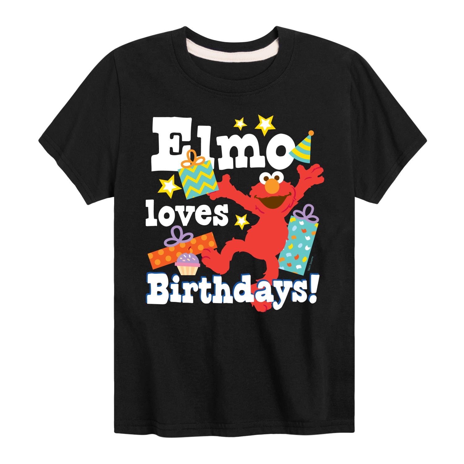 Sesame Street - Elmo Loves B Days Short Sleeve Graphic T-Shirt