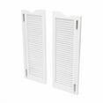 thumbnail image 5 of Modern Swinging Door Cafe Door Pine Wood Saloon Doors for House, Kitchen, Shop Entrance Partition Wooden Louvered Door with Quiet Hinges (White, 29.9"x40.9"), 5 of 6
