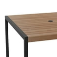 thumbnail image 6 of Emma + Oliver 35" Square All-Weather Faux Teak Patio Dining Table with Steel Frame - Seats 4, 6 of 10