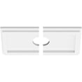 thumbnail image 2 of Ekena Millwork CMP10X5RE2-02000 2 in. ID x 3.5 in. Rectangle Architectural Grade Médaillon de Plafond Contemporain PVC - 2 Pièces, 2 of 7