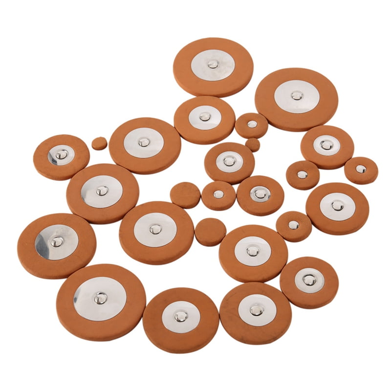 25 pcs Professional Leather Tenor Saxophone Pads Orange Sax Pads