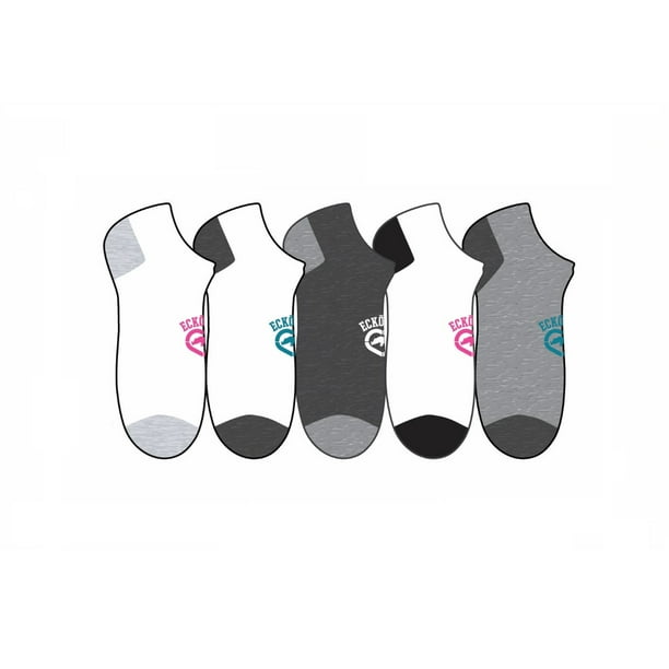 Ecko Red Assorted Women's 5 Pair No Show Athletic Socks, Flatknit