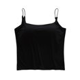 thumbnail image 3 of Dorinao Summer Solid Color Women's Vest Suspender Simple and Exquisite Design, Black, M, 3 of 7
