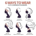 thumbnail image 4 of Diademas anchas para yoga, pañuelos elásticos impresos para la cabeza, bandas elásticas para el pelo para mujeres y niñas, 6 unidades, 4 of 6