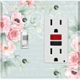 thumbnail image 1 of Metal Light Switch Plate Cover Elegant Floral Musical Damask Mint FLW113, 1 of 13