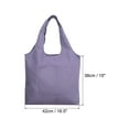 thumbnail image 2 of Uxcell Canvas Tote Bag Canvas Shoulder Bag Personalized Reusable Handbag Purple, 2 of 5