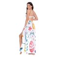 thumbnail image 3 of FORMRS Womens Long Sarong Beach Wrap Semi-Sheer Bikini Skirt Bathing Swimsuit Cover Up, Cute Easter Eggs, 3 of 7