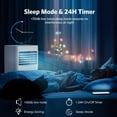 thumbnail image 6 of FREE VILLAGE Portable Air Conditioners,8000 BTU,4 in 1 Portable AC Unit with Window Kits, Fan & Dehumidifier Modes,Cools up to 350 Sq.Ft,LED Display/Remote Control,24H Timer for Living Room,Bedroom, 6 of 9