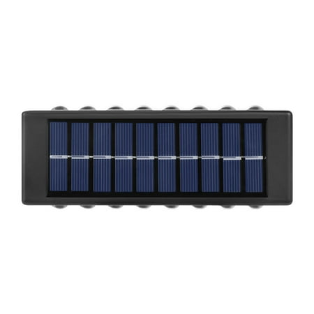 

Ajauxi 2PCS Solar Wall Light UP and Down Illuminate Outdoor Sunlight Lamp IP65 Modern Decor for Home Garden Porch Black
