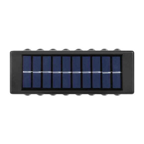 Solar Lights Outdoor 2Pcs Solar Wall Light Up and Down Illuminate Outdoor Sunlight Lamp Ip65 Modern Decor for Home Garden Porch,Black Solar Lights Outdoor Garden